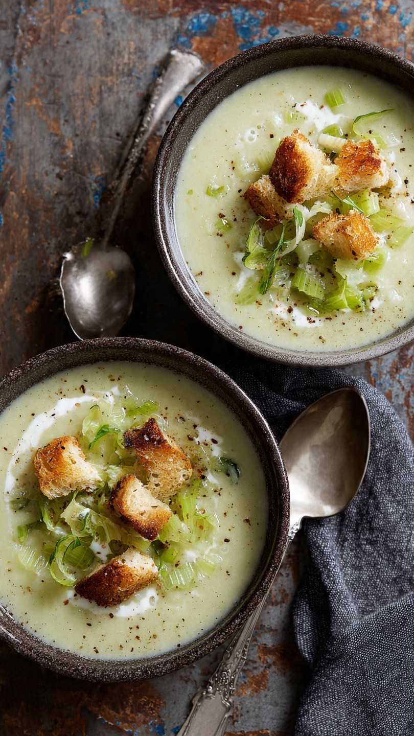 Roasted Celery and Potato Soup