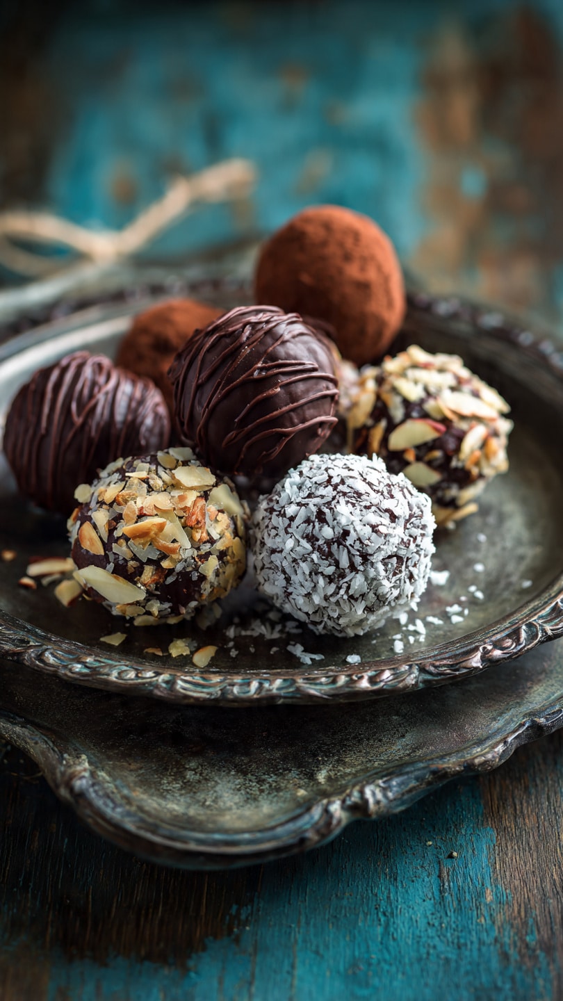 Chocolate-Covered Date & Almond Truffles