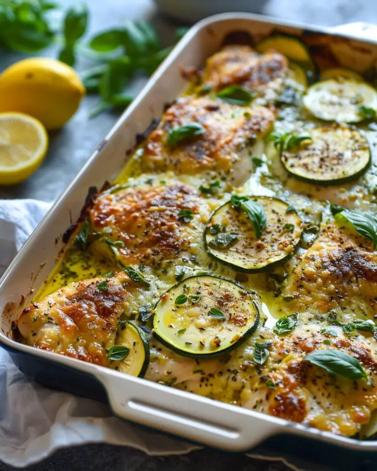 Mediterranean Chicken Zucchini Bake