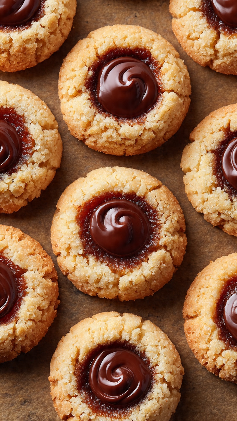 Twix Thumbprint Cookies