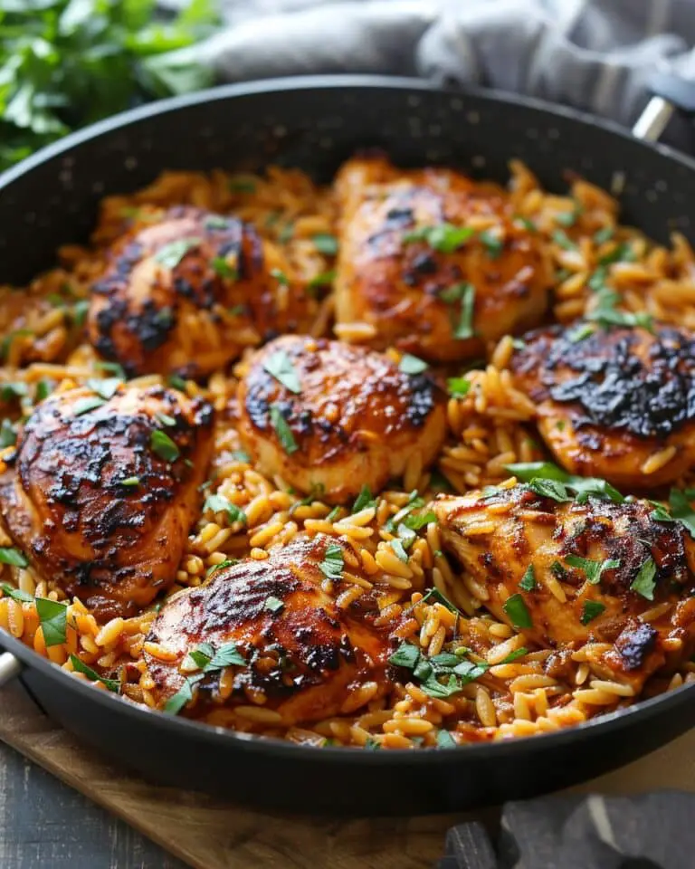 One-Pot Cajun Chicken Alfredo Orzo