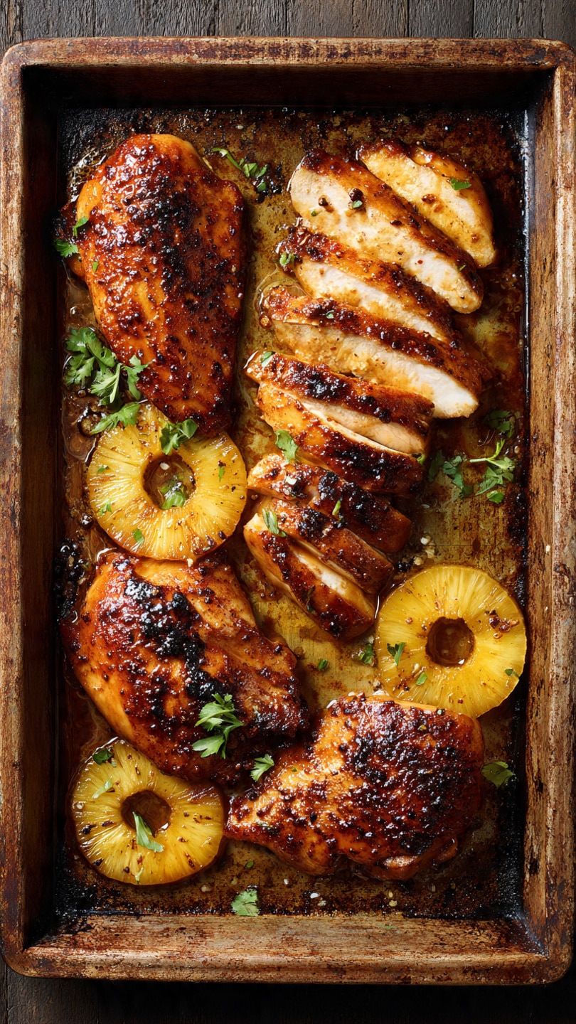 Sheet-Pan BBQ Pineapple Chicken