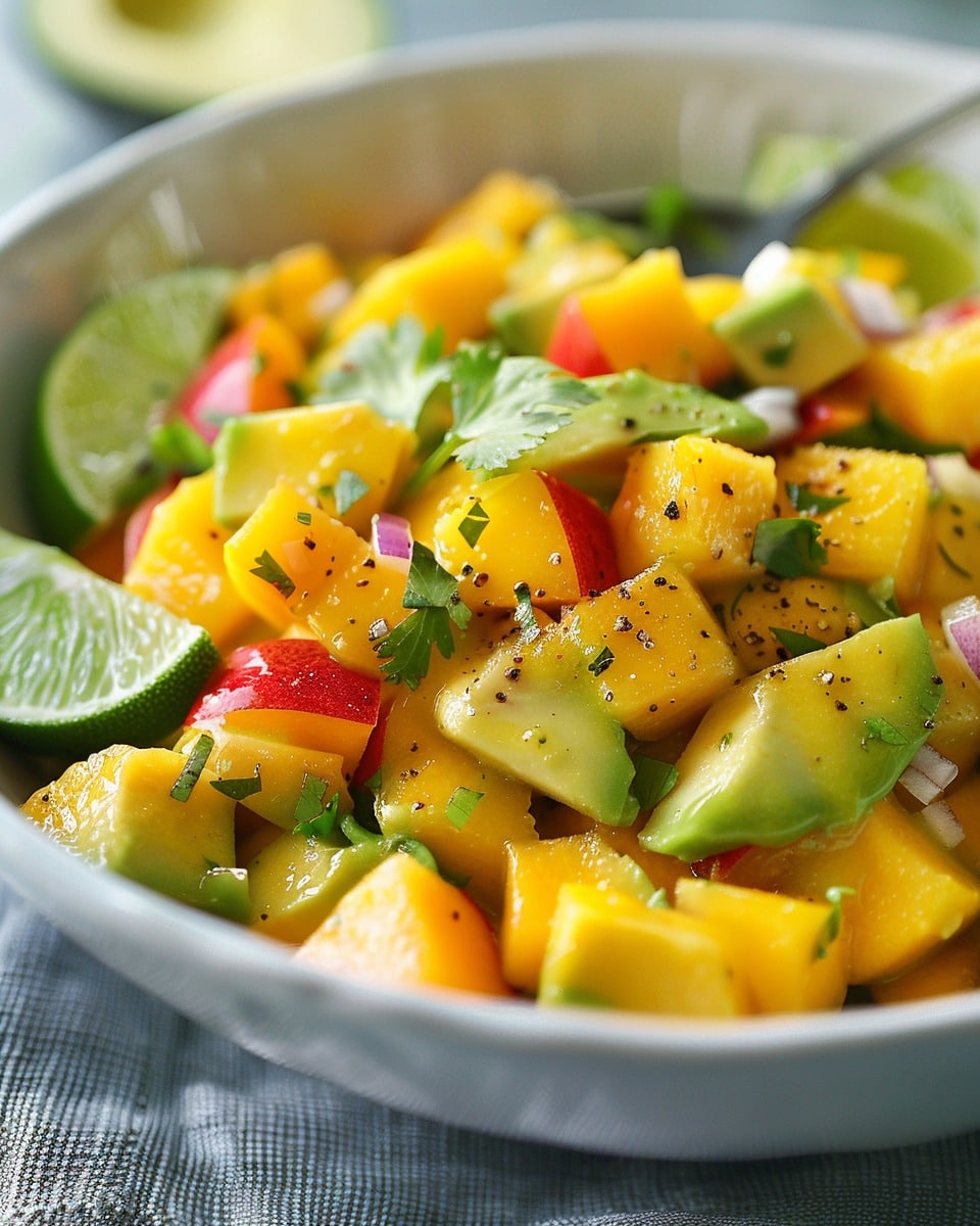 Avocado Mango Salad With Zesty Lime Dressing