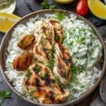 Dump-and-Bake Chicken Tzatziki Rice