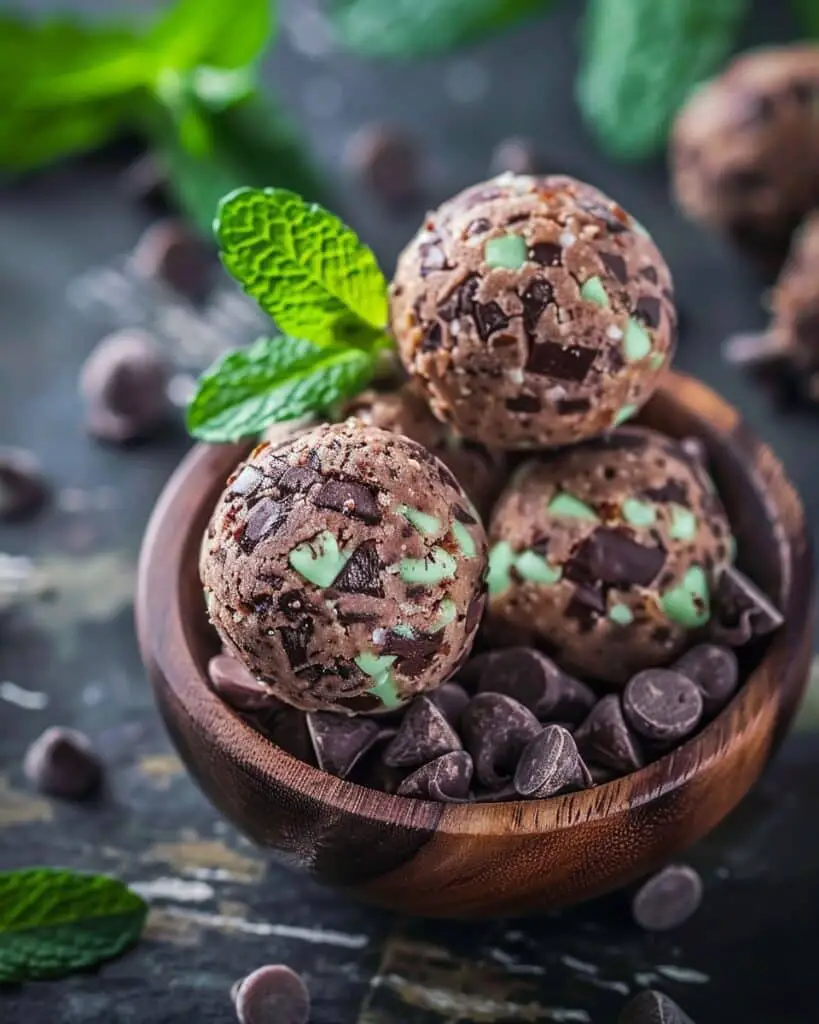 Mint Chocolate Chip Protein Balls