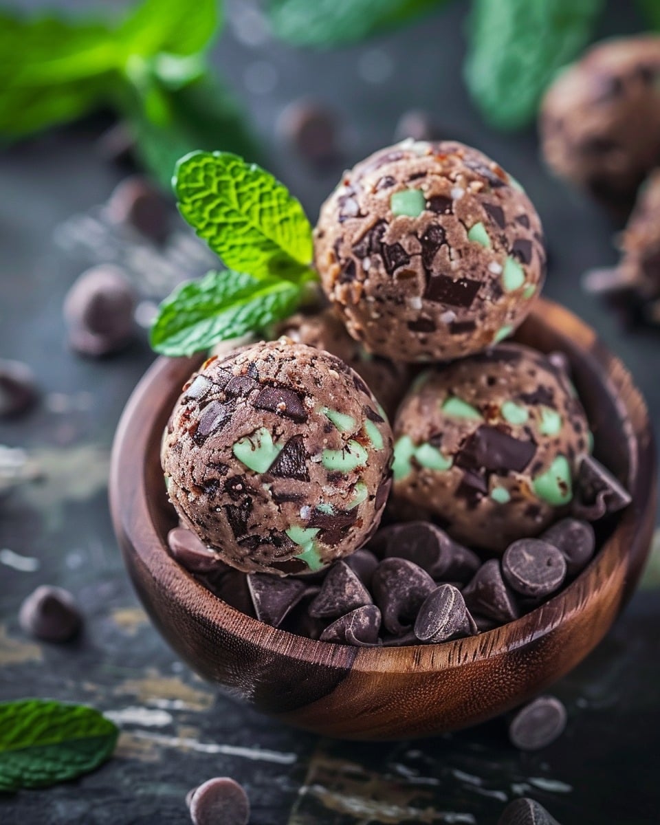 Mint Chocolate Chip Protein Balls