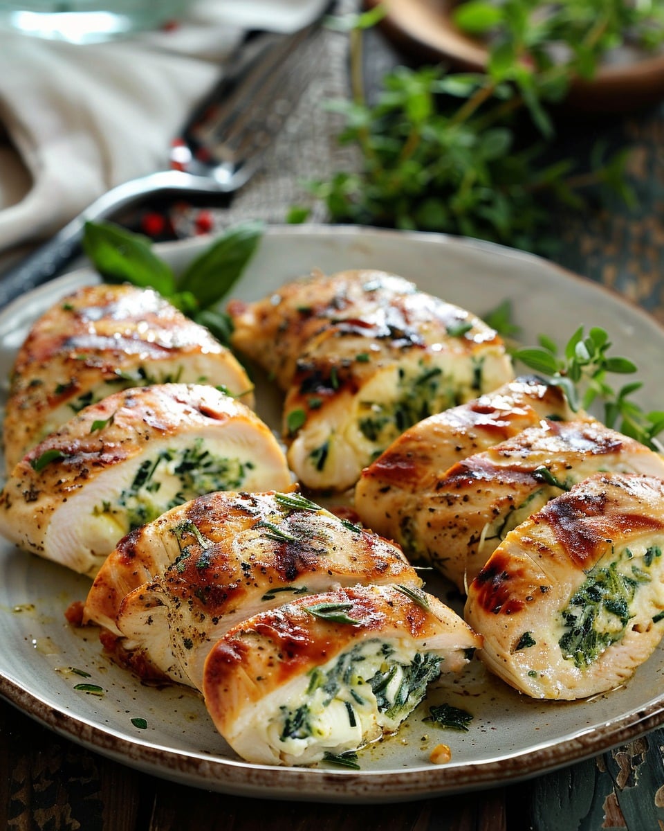 The Best Herbed Ricotta Stuffed Chicken Rolls