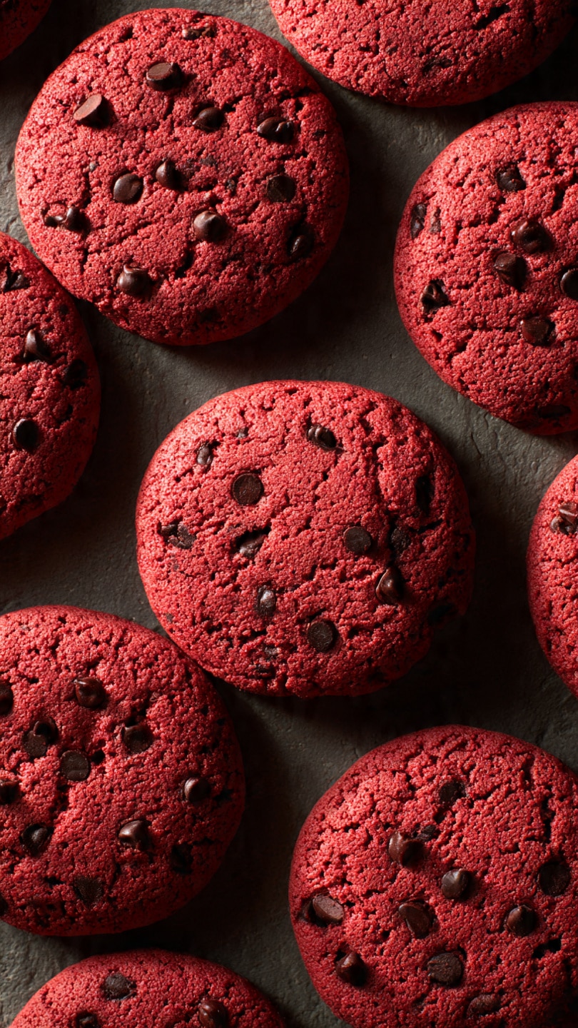 Red Velvet Chocolate Chip Cookies