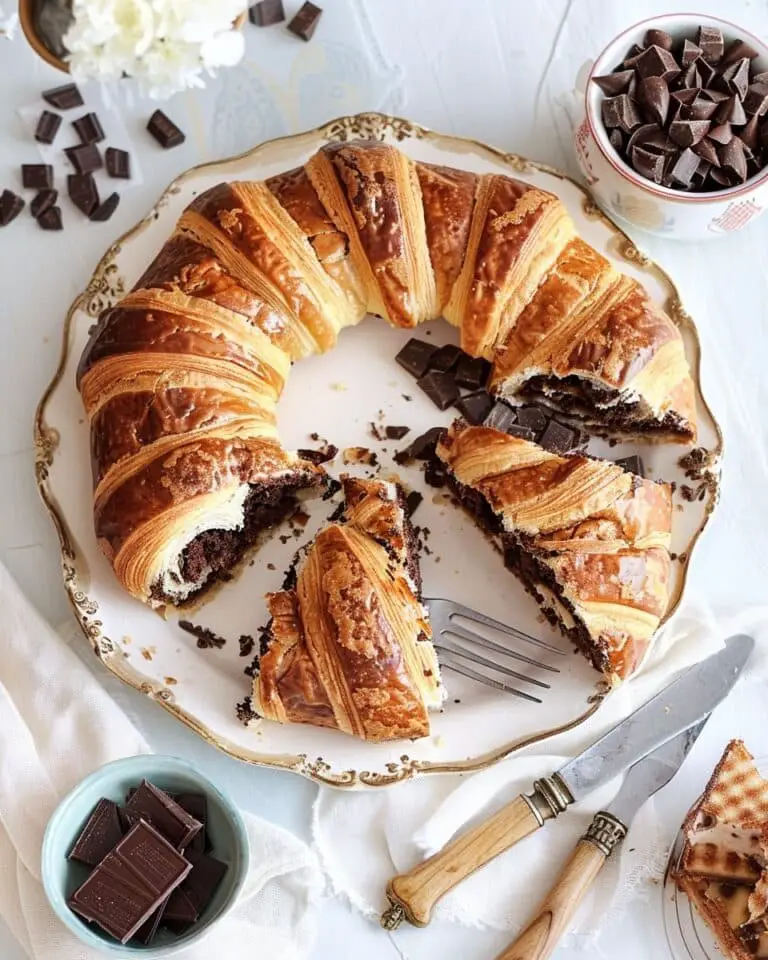Decadent Chocolate Croissant Breakfast Bake