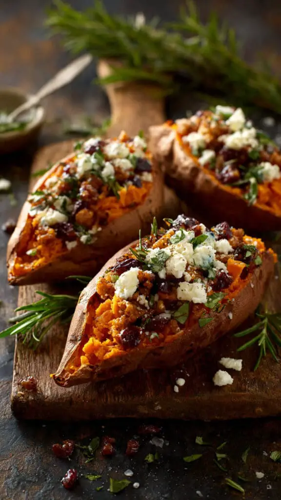 Mediterranean Stuffed Sweet Potatoes