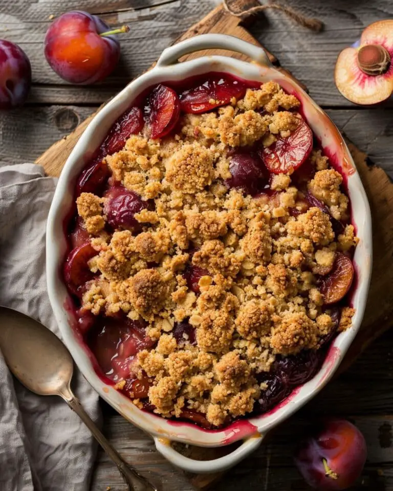 The BEST Plum Crumble