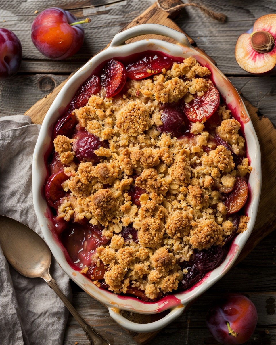 The BEST Plum Crumble
