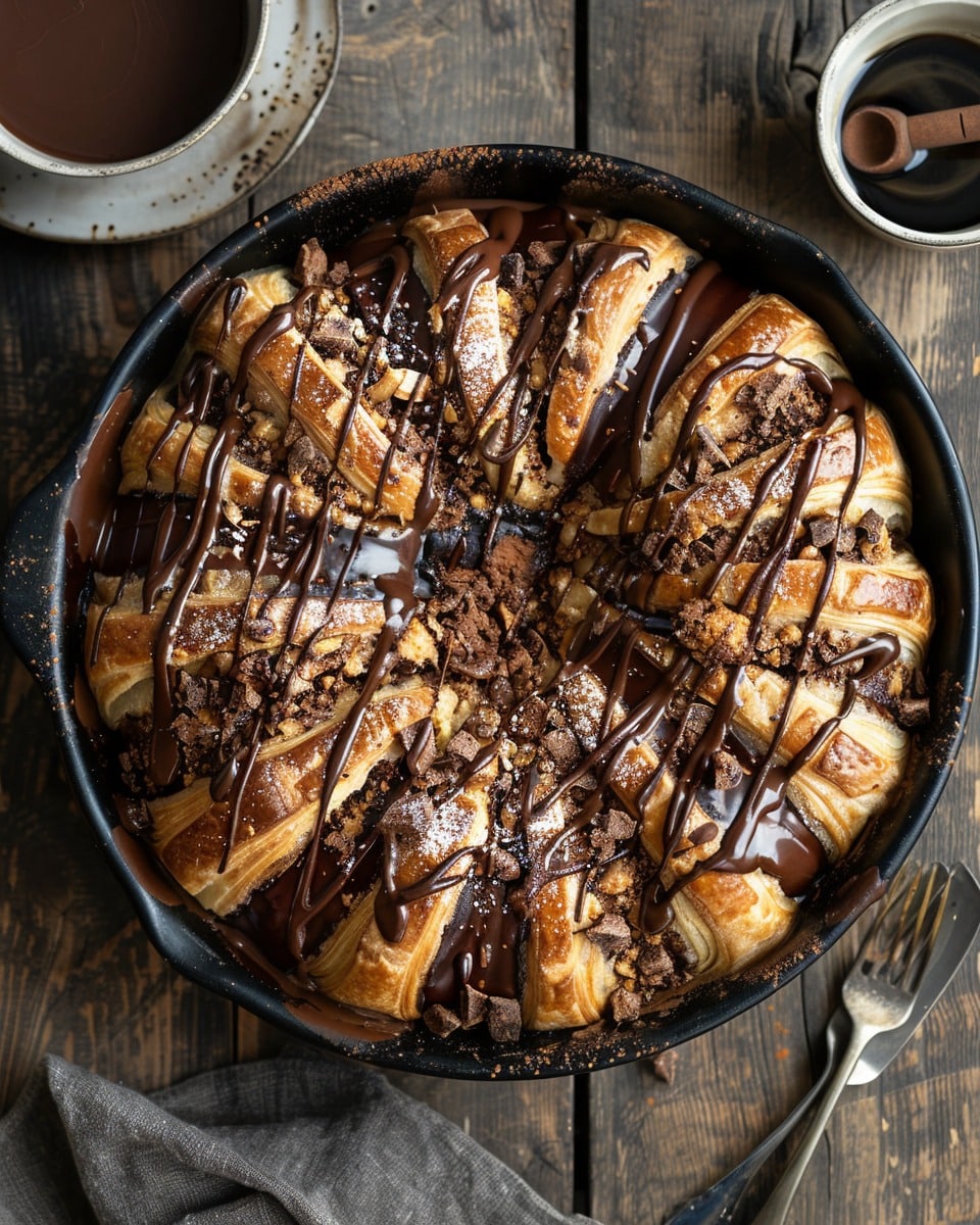 Decadent Chocolate Croissant Breakfast Bake