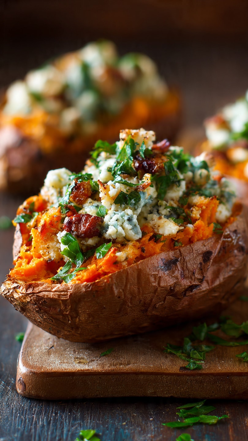 Mediterranean Stuffed Sweet Potatoes