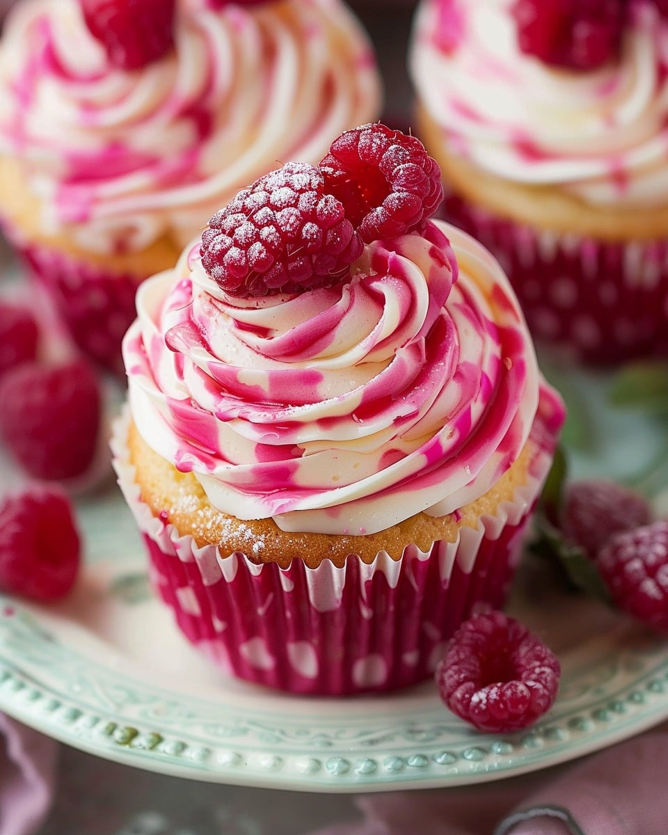 Raspberry Swirl Cupcakes