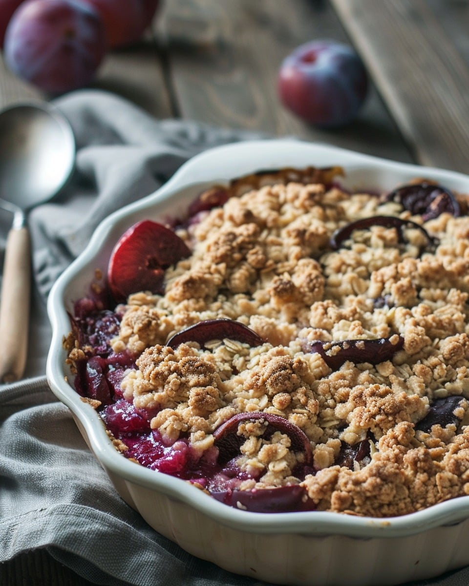 The BEST Plum Crumble