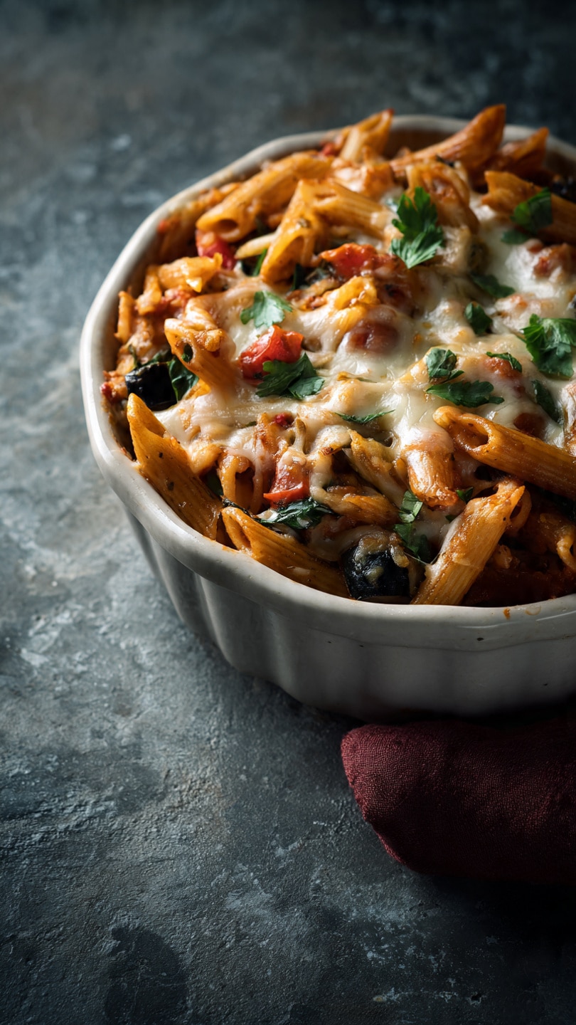 Best Mediterranean Vegetable Pasta Bake