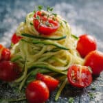 Fresh Garden Tomato Zucchini Pasta