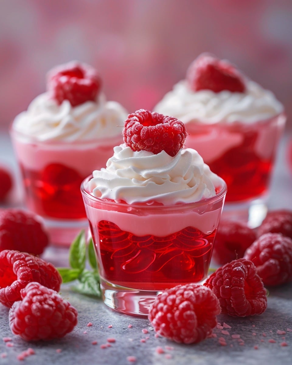 Jello Cups with Creamy Pudding