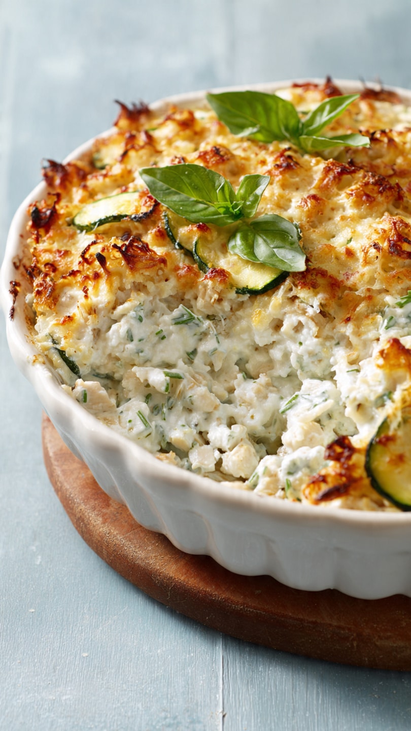 Dump-and-Bake Chicken Tzatziki Casserole
