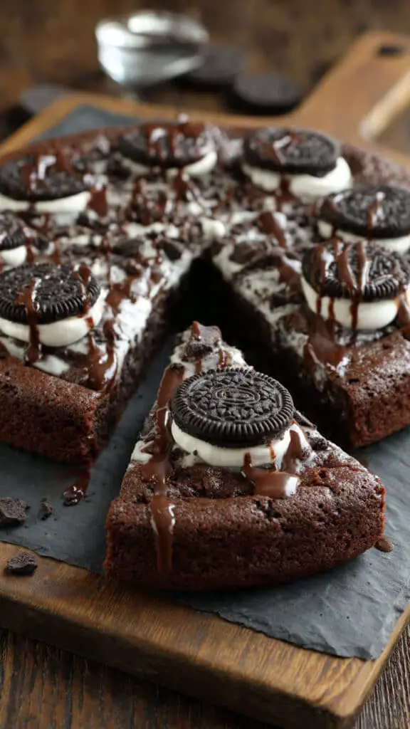 Oreo Fudge Brownie Pizza