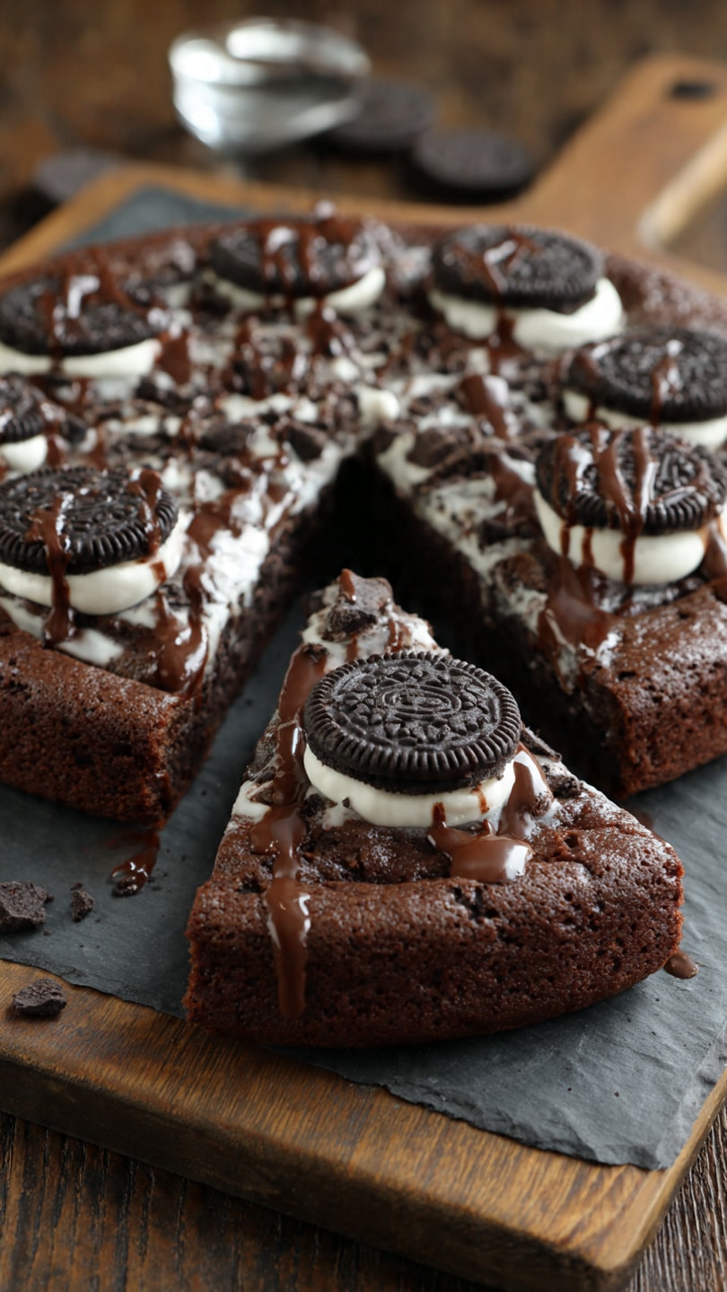 Oreo Fudge Brownie Pizza