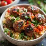 Mediterranean Chicken Meatball Bowls