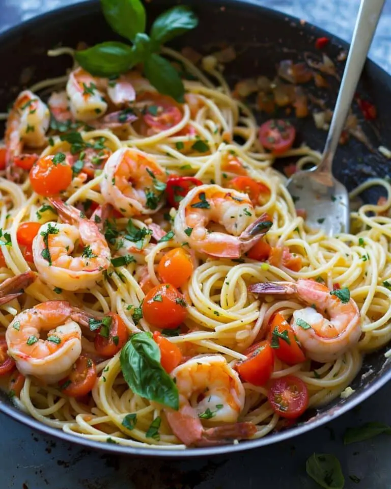 Creamy Lobster And Shrimp Spaghetti With Fresh Tomatoes