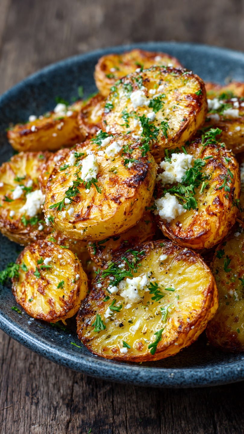 Greek Feta Roast Potatoes