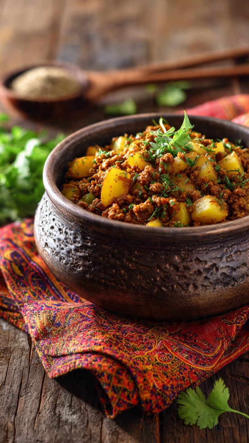 Aloo Keema (Ground Meat with Potatoes)
