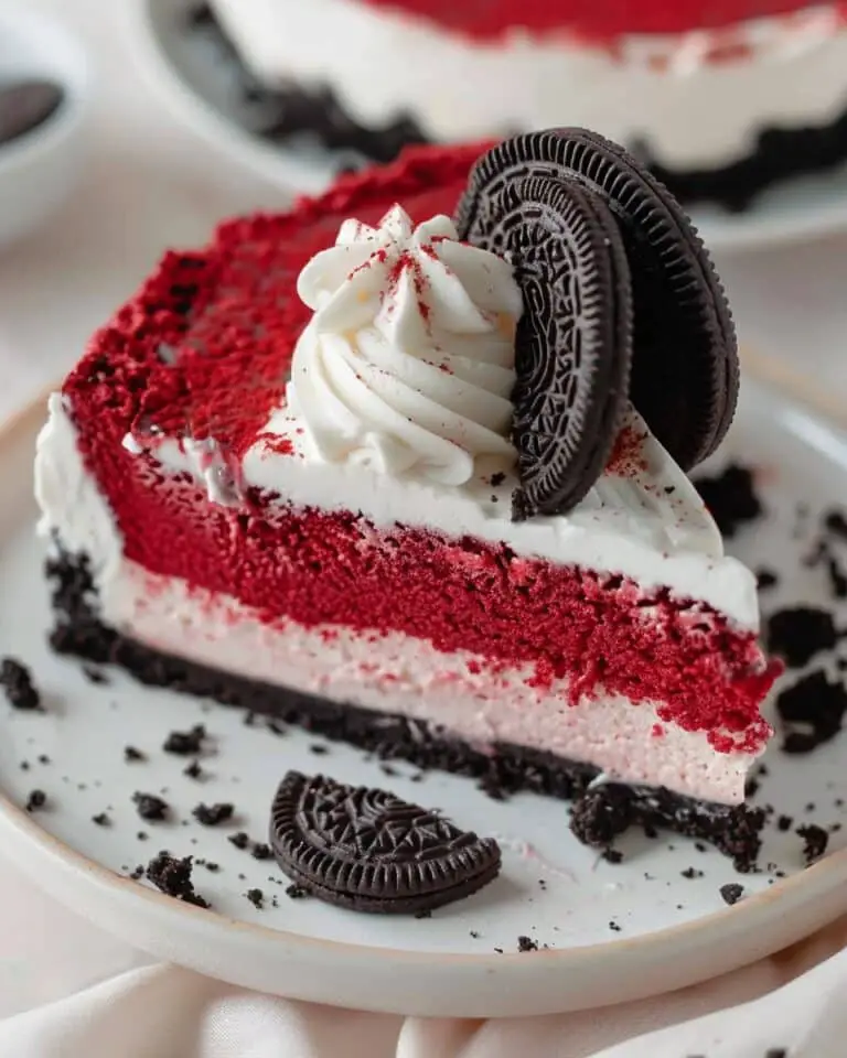 The Best Red Velvet Oreo Cheesecake