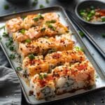 Easy Spicy Salmon Sushi Bake