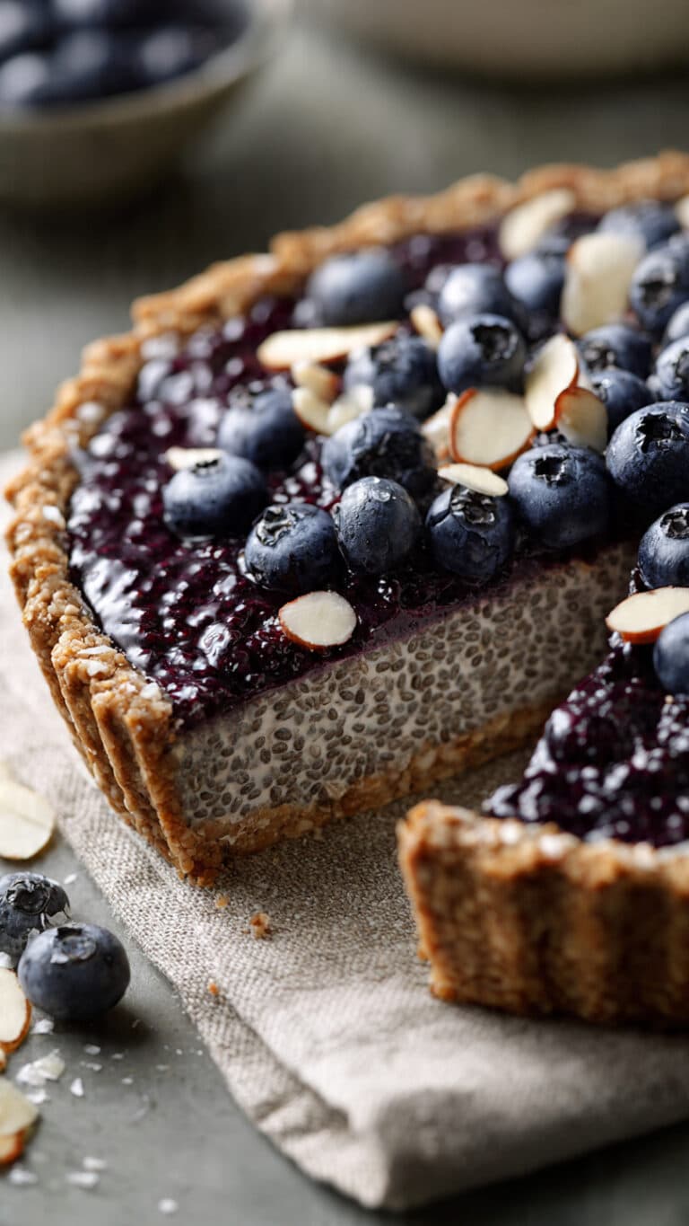 No-Bake Blueberry Chia Seed Pie