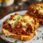 Cheesy Sloppy Joe Toast