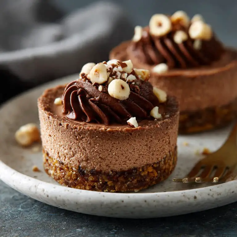 Decadent Mini Chocolate Hazelnut Cheesecake Cups