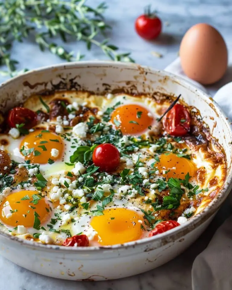Mediterranean Baked Feta Eggs
