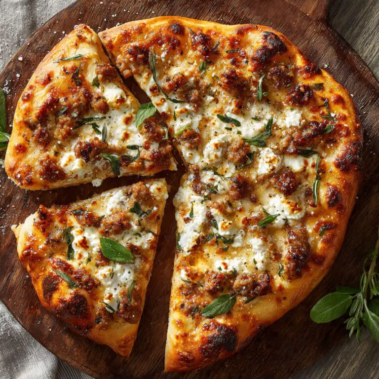Easy Sausage Ricotta Honey Hot Pizza