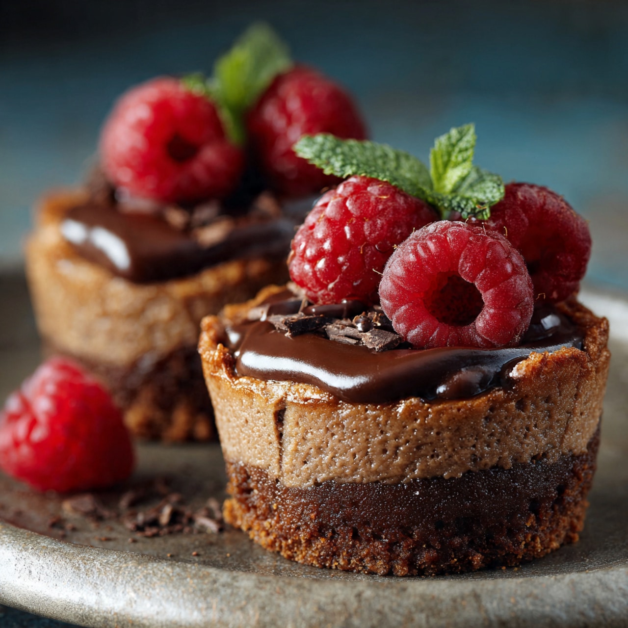 Decadent Mini Chocolate Hazelnut Cheesecake Cups