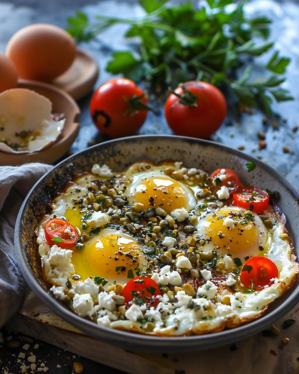 Mediterranean Baked Feta Eggs