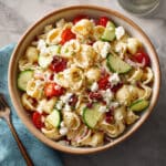 Mediterranean Cottage Cheese Pasta Salad