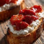 Roasted Strawberry Whipped Ricotta Toast