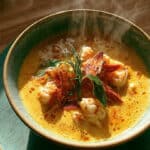 Creamy Saffron Seafood Soup
