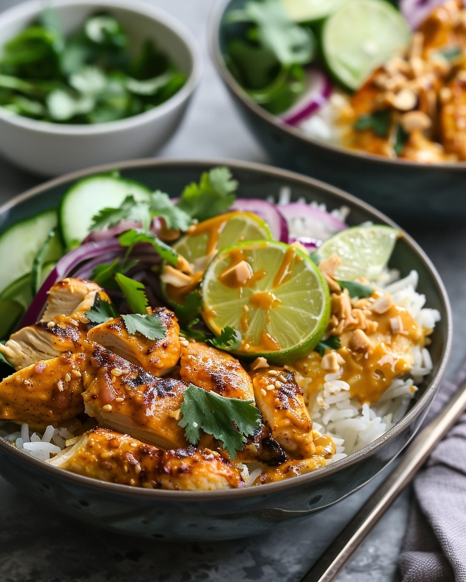 Chicken Satay Rice Bowls