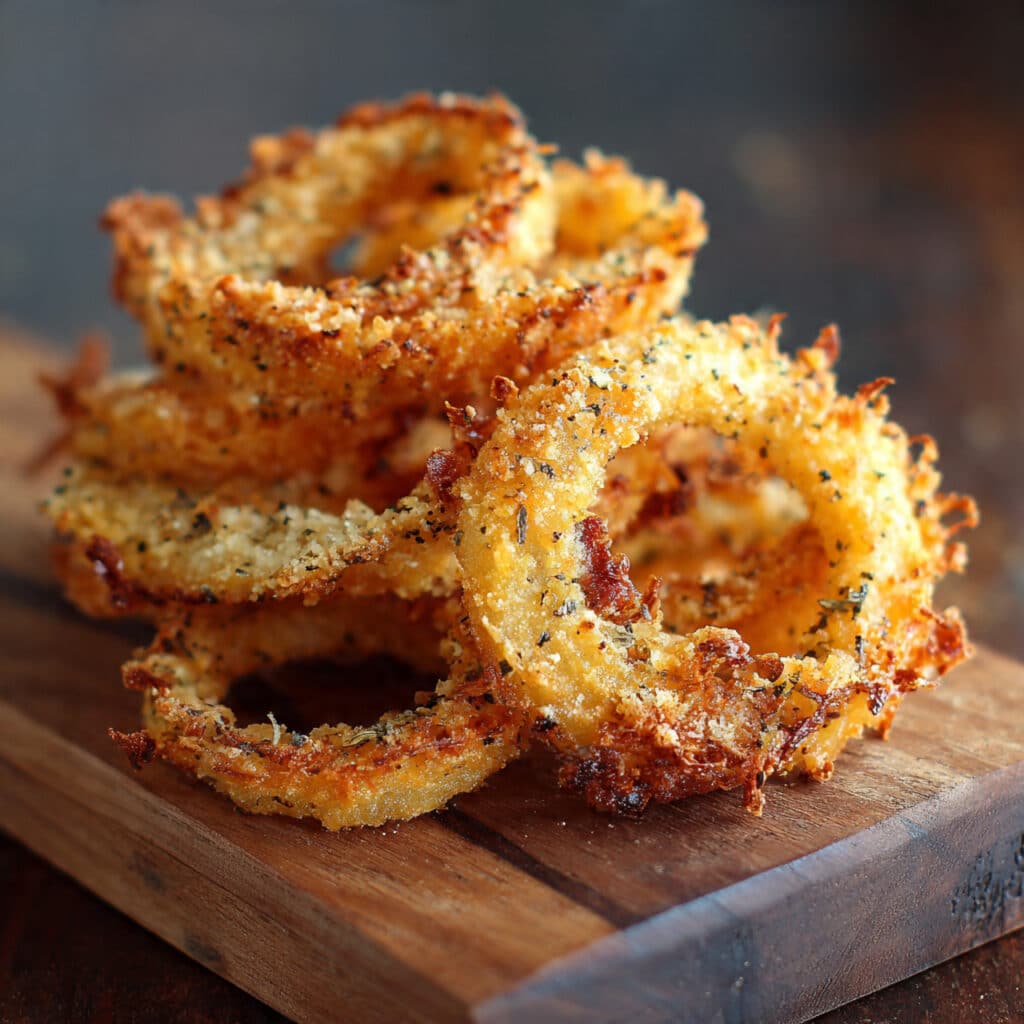 Crispy Parmesan Onion Ring Chips