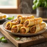 Beef & Cheese Stuffed Pasta Tubes