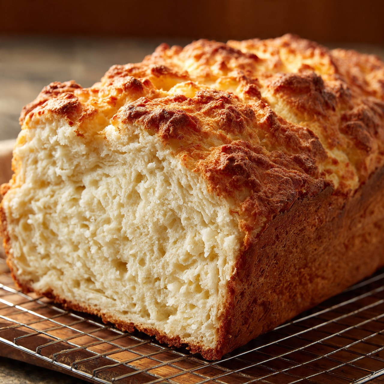 Easy 2-Ingredient Cottage Cheese Bread