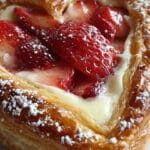 Delicious Strawberry Cream Cheese Heart Danishes