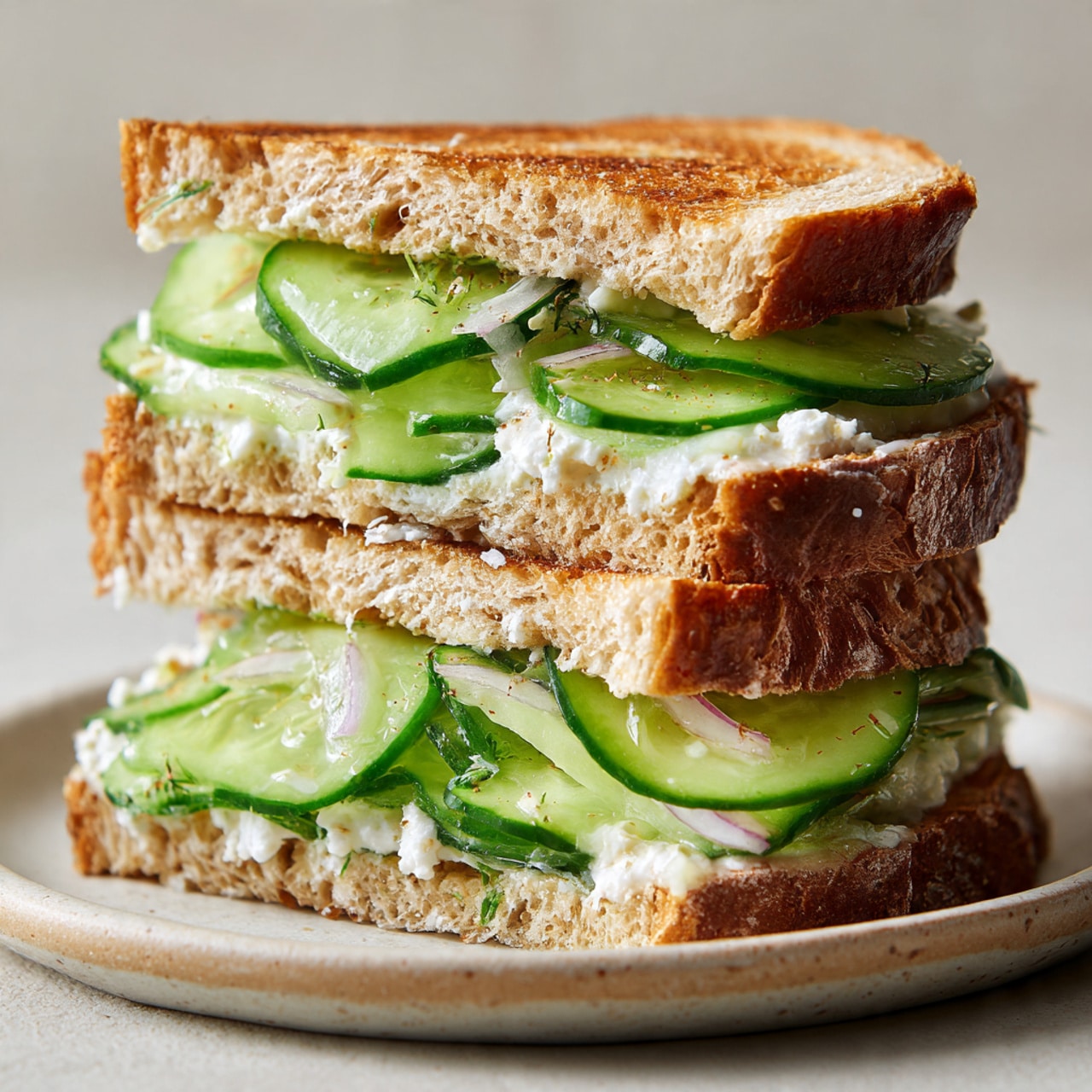 Easy Cucumber Salad Sandwiches