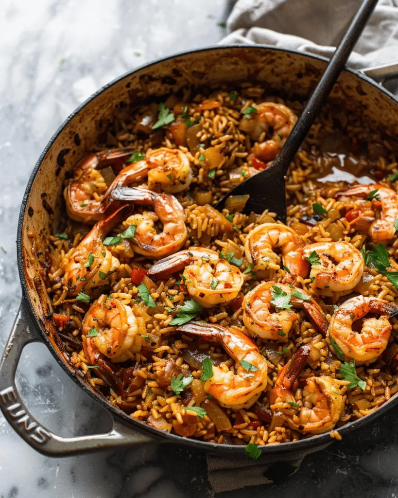 Shrimp Dirty Rice Skillet