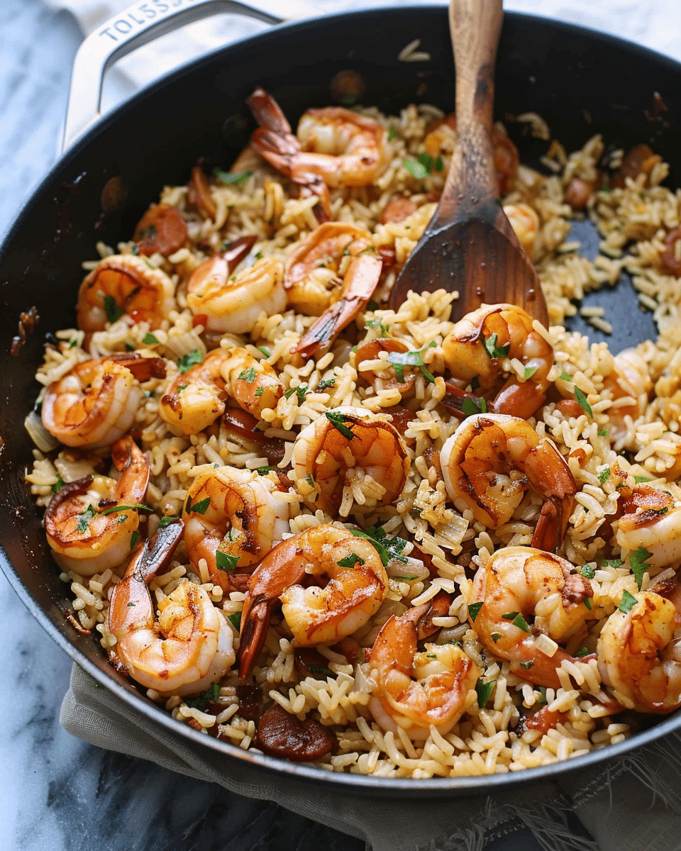 Shrimp Dirty Rice Skillet